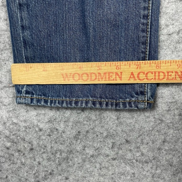 Gap Jeans Mens 31x30 Blue Medium Wash‎ Straight Fit 5 Pocket Whiskered Denim - Picture 2 of 12